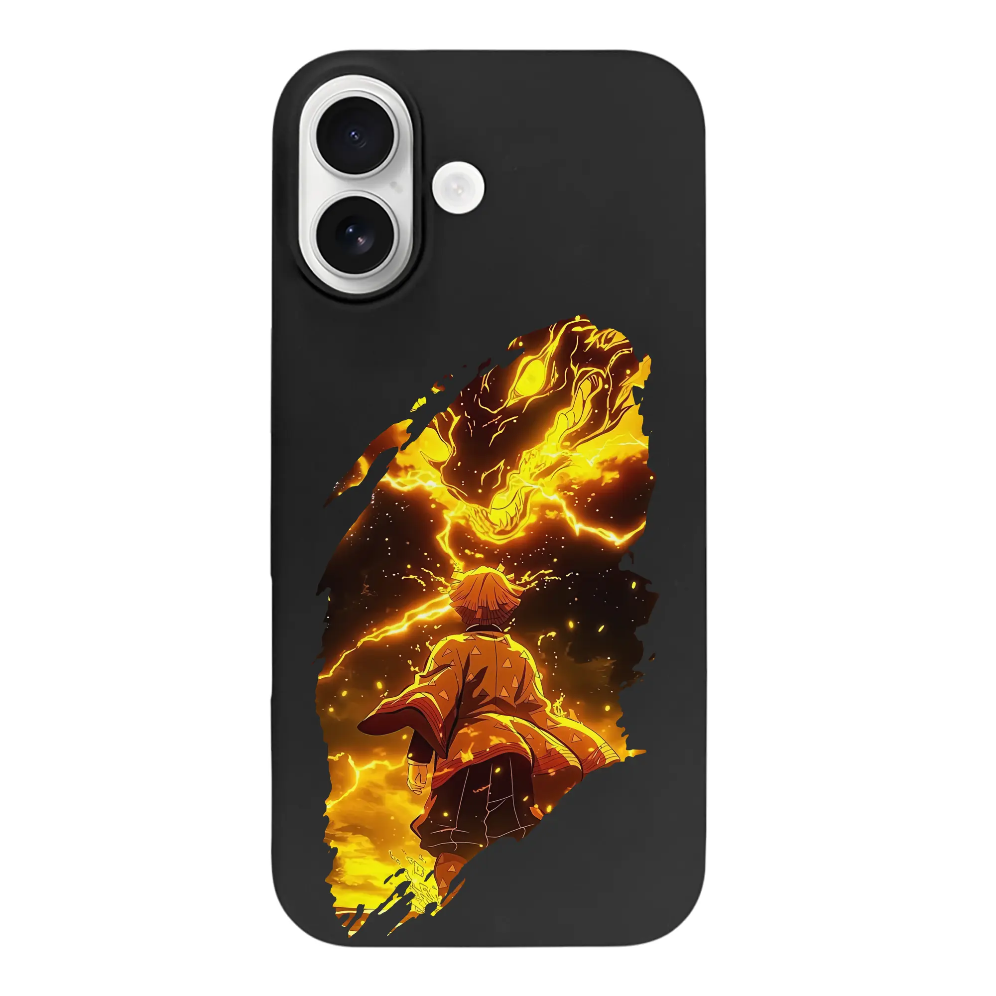 鬼滅の刃 グッズ,我妻 善逸 - iPhone 17 シリーズ シリコンケース 薄型 耐衝撃 指紋防止 ソフトタッチカバー 精密フィット 傷防止 保護ケース iPhone 17/17 Air/17 Pro/17 Pro Max 対応